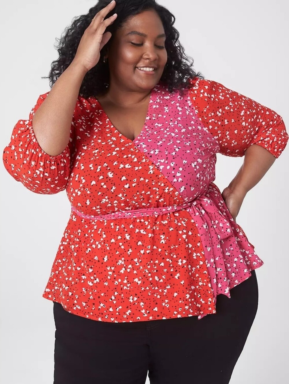 Lane Bryant Red & Pink Heart sz. 16